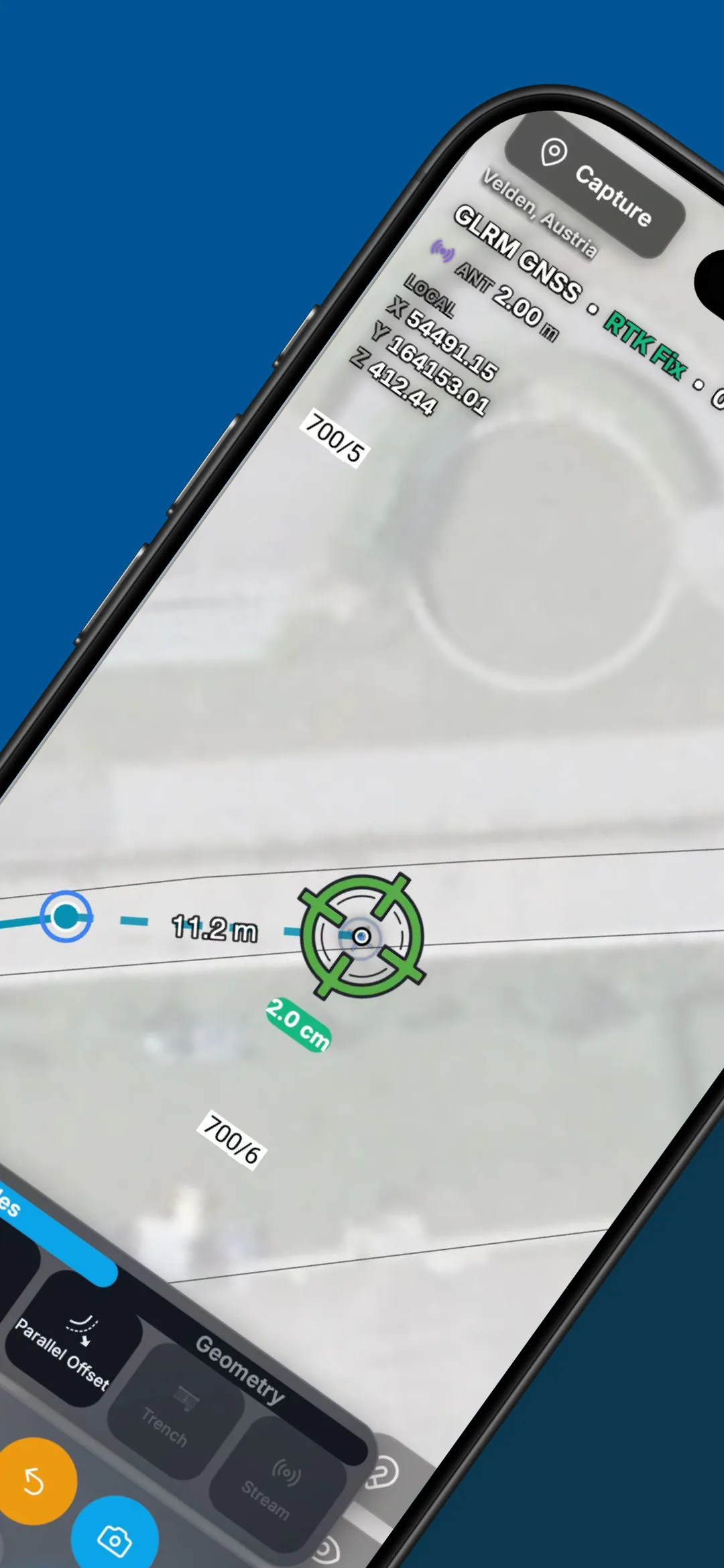 GeolantisNEO — field capture on the map