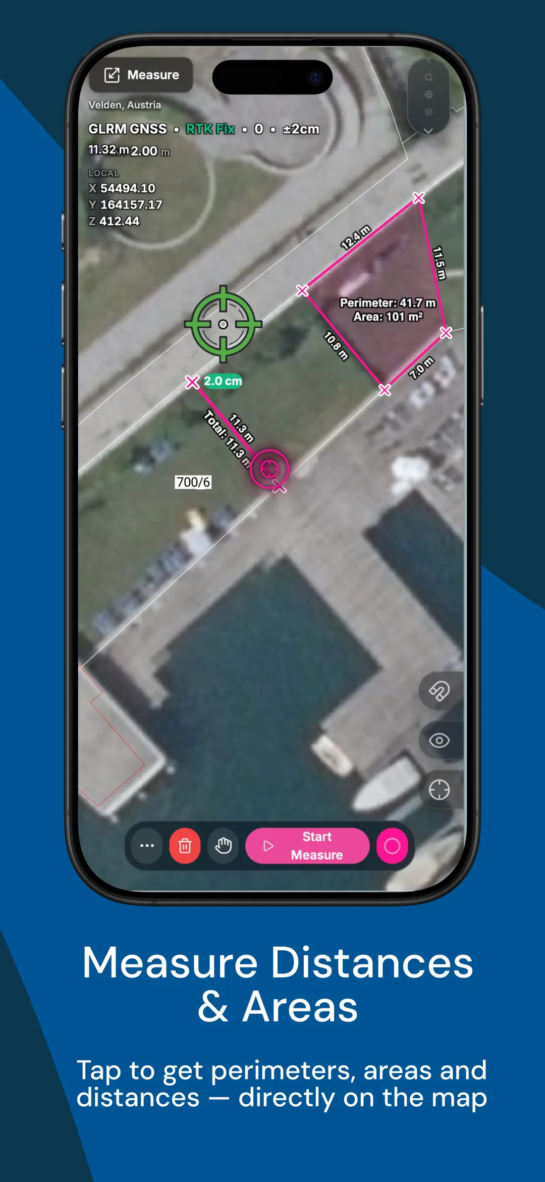 GeolantisNEO — measure distances and areas